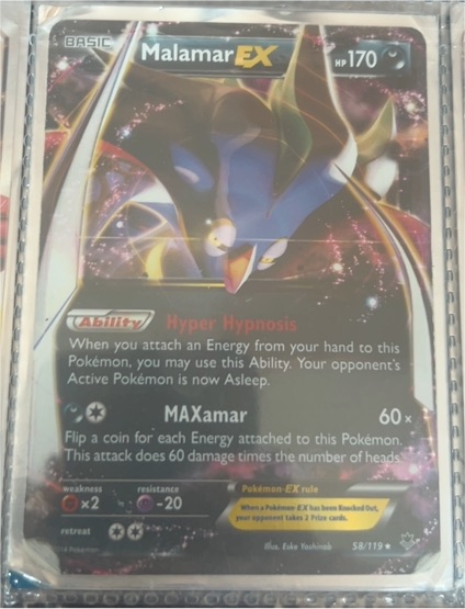 2014 Pokémon XY Phantom Forces #58 Malamar EX — front