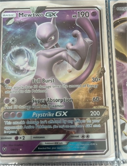 2017 Pokémon Shining Legends #39/73 Mewtwo GX — front