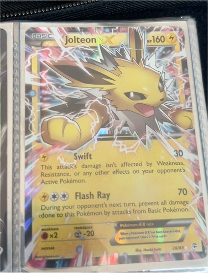 2016 Pokémon Generations #28 Jolteon EX — front