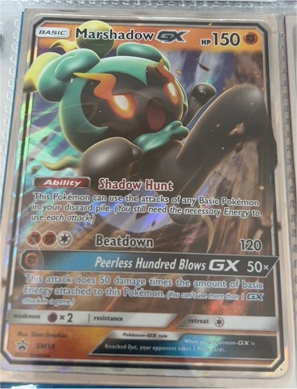 2017 Pokémon TCG Marshadow GX #SM59 — front