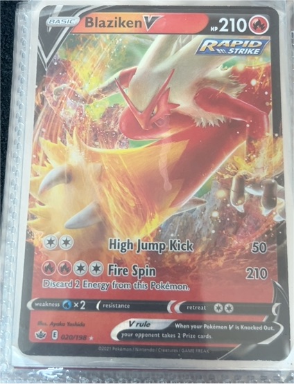 2021 Pokémon TCG #020 Blaziken V Chilling Reign — front