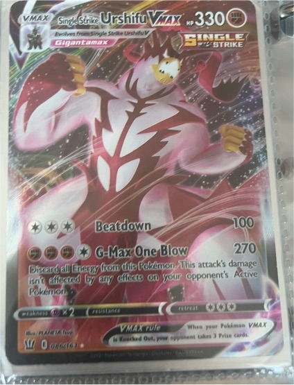 2021 Pokémon TCG Single Strike Urshifu VMAX #086/163 — front