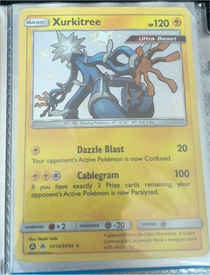 2019 Pokémon TCG Hidden Fates SV14/SV94 Xurkitree — front