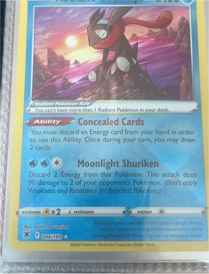 2022 The Pokémon Company Astral Radiance #046 Greninja Radiant Rare — front