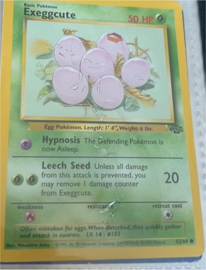 1999 Pokémon Jungle #52 Exeggcute — front