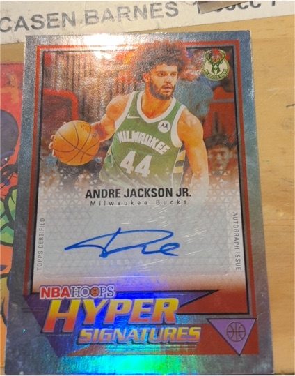 2025 Topps Hoops Hyper Signatures #HHS-AJJ Andre Jackson Jr. — front