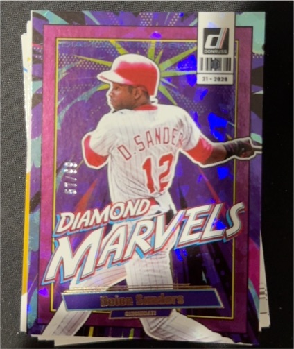 2026 Donruss #1 Deion Sanders Diamond Marvels — front