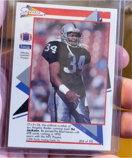 1991 Pacific Flash Cards #54 Bo Jackson — front