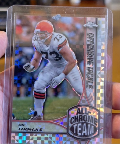 2024 Topps Chrome #ACT-11 Joe Thomas All-Chrome Team X-Fractor — front