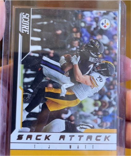 2023 Score Sack Attack #8 T.J. Watt — front