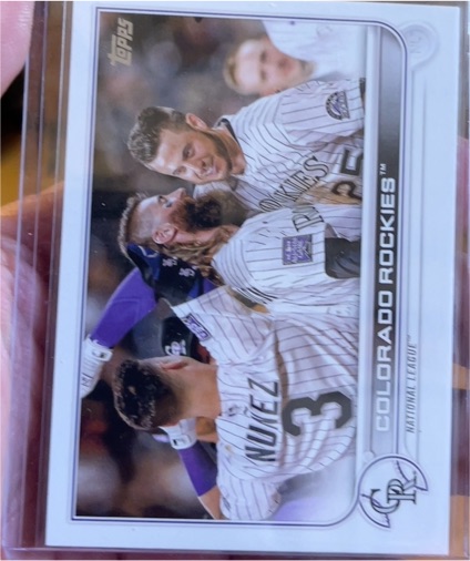 2022 Topps #222 Colorado Rockies Team Card — front