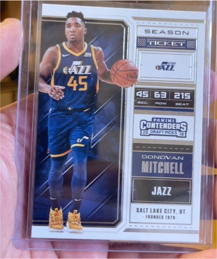 2018 Panini Contenders Draft Picks Season Ticket #15 Donovan Mitchell — front