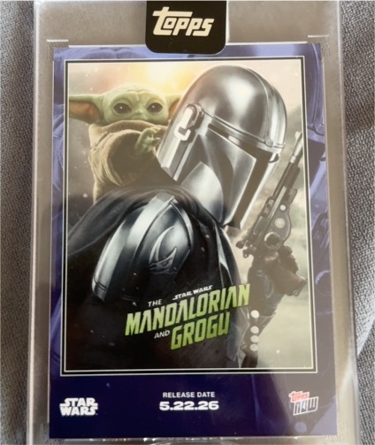 2026 Topps NOW Star Wars Mandalorian & Grogu #MG01 — front