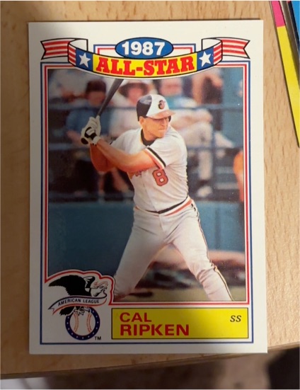 1988 Topps 1987 All-Star Commemorative Set #5 Cal Ripken — front