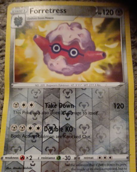 2020 Pokémon TCG Vivid Voltage #114 Forretress — front
