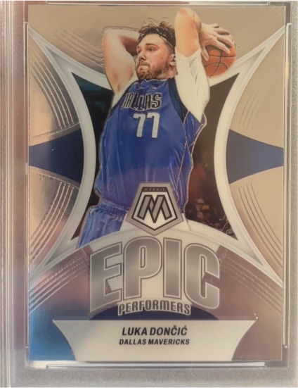 2023-24 Panini Mosaic Epic Performers #9 Luka Dončić — front