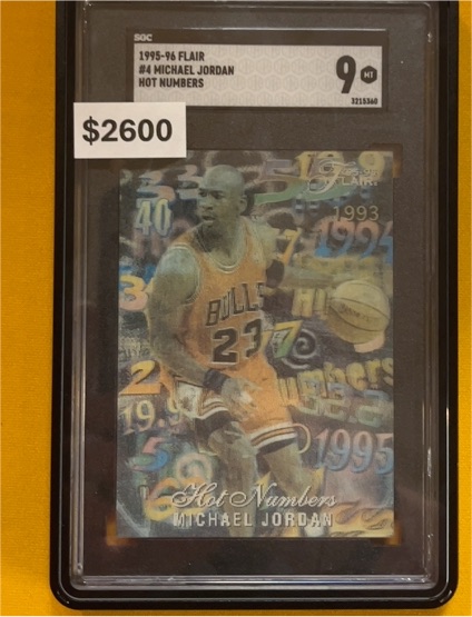 1995-96 Flair #4 Michael Jordan Hot Numbers — front
