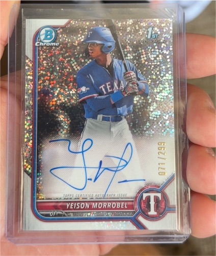 2022 Bowman Chrome #CPA-YML Yeison Morrobel — front