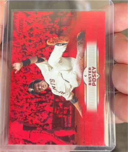 2025 Topps Stadium Club #133 Buster Posey Red Parallel — front