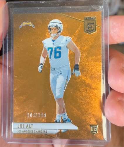 2024 Panini Donruss Elite #121 Joe Alt Orange /399 Los Angeles Chargers Rookie — front