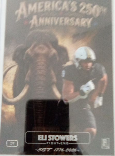 2026 Wild Card America's 250th Anniversary Eli Stowers 1/1 — front