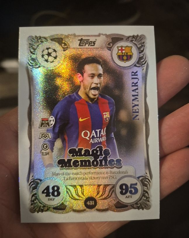 2025 Topps Match Attax Magic Memories #431 Neymar Jr FC Barcelona — front