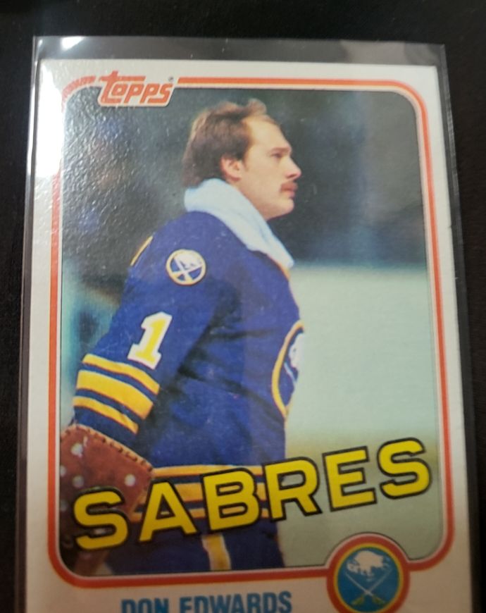 1981-82 Topps #75 Don Edwards Buffalo Sabres — front