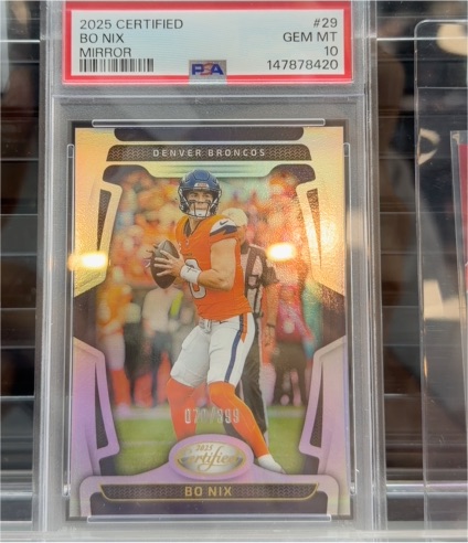 2025 Panini Certified #29 Bo Nix Mirror — front