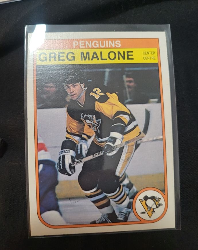 1982-83 O-Pee-Chee #272 Greg Malone Pittsburgh Penguins — front
