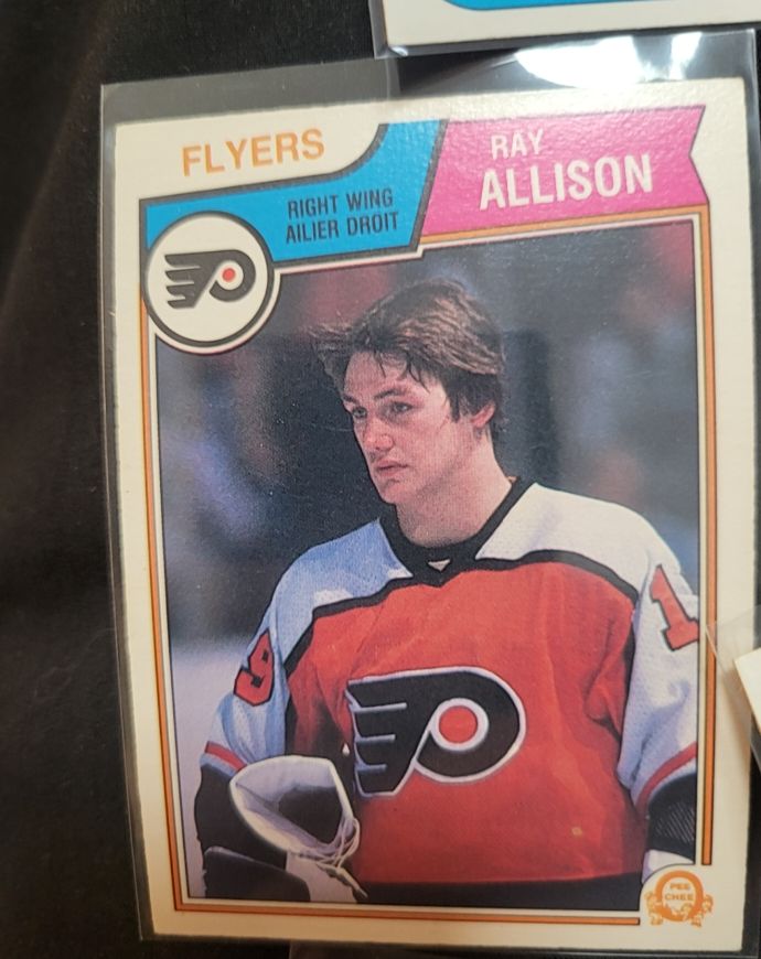1983-84 O-Pee-Chee #259 Ray Allison Philadelphia Flyers — front