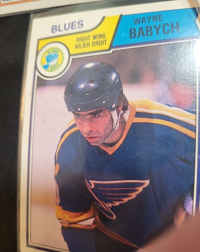 1983-84 O-Pee-Chee #310 Wayne Babych St. Louis Blues — front