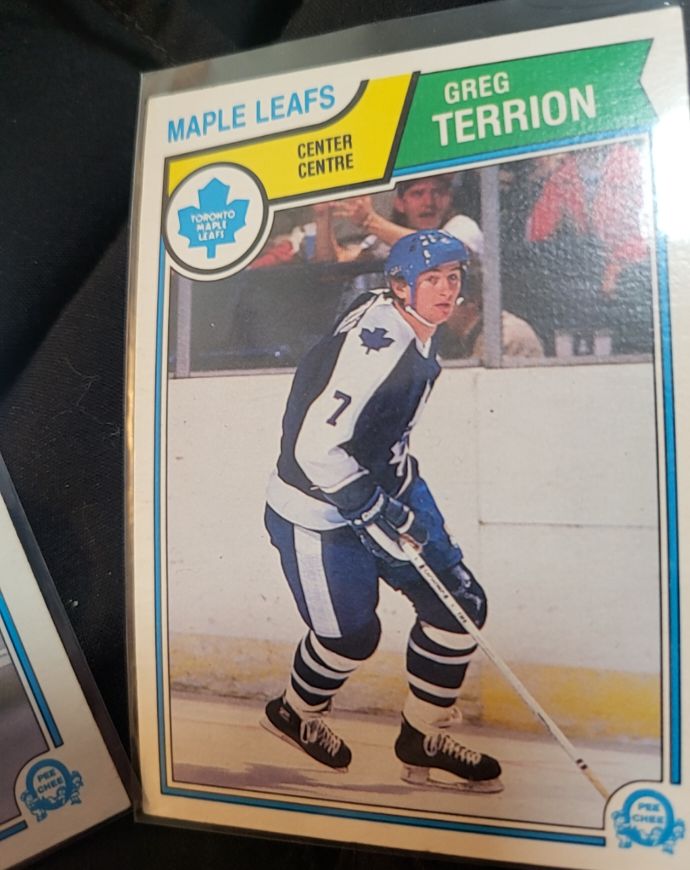 1983-84 O-Pee-Chee #342 Greg Terrion Toronto Maple Leafs — front