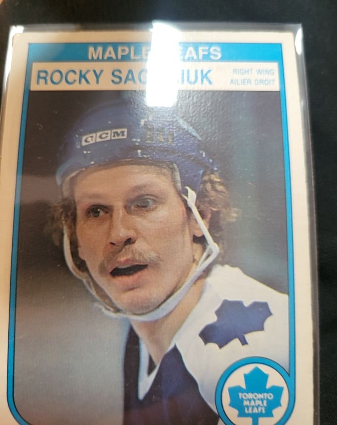 1982-83 O-Pee-Chee #331 Rocky Saganiuk — front