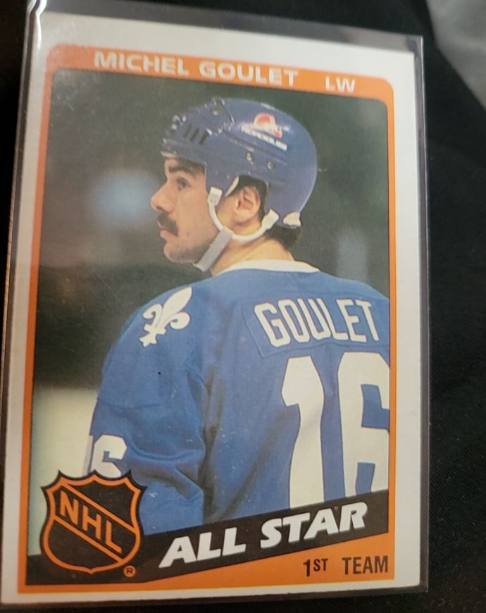 1984 Topps #153 Michel Goulet NHL All Star 1st Team — front