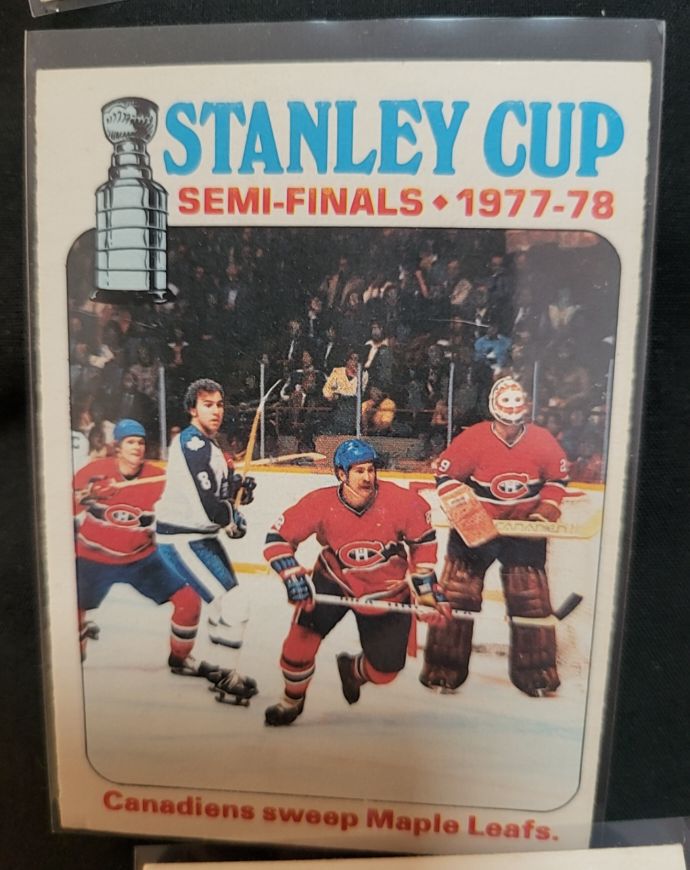 1978-79 Topps #262 Stanley Cup Semi-Finals Canadiens Sweep Maple Leafs — front