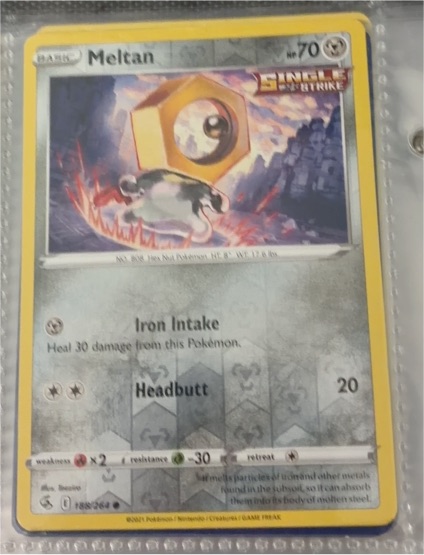 2021 Pokémon Fusion Strike #188 Meltan — front