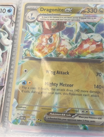 2023 Pokémon Sv03: Obsidian Flames #159 Dragonite ex — front