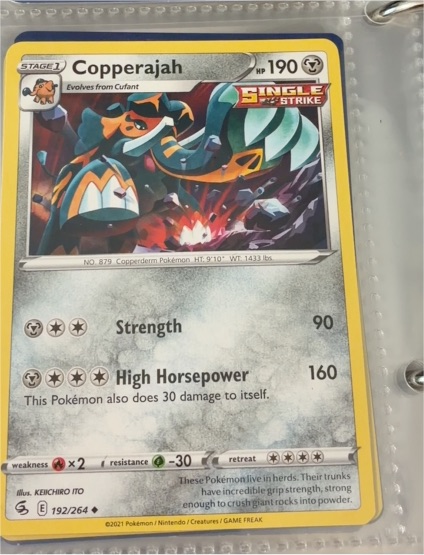2021 Pokémon TCG #192 Copperajah — front
