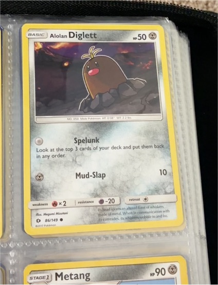 2017 Pokémon Sun & Moon #86/149 Alolan Diglett — front