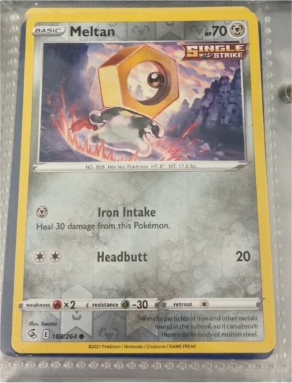 2021 Pokémon TCG Fusion Strike #188 Meltan — front
