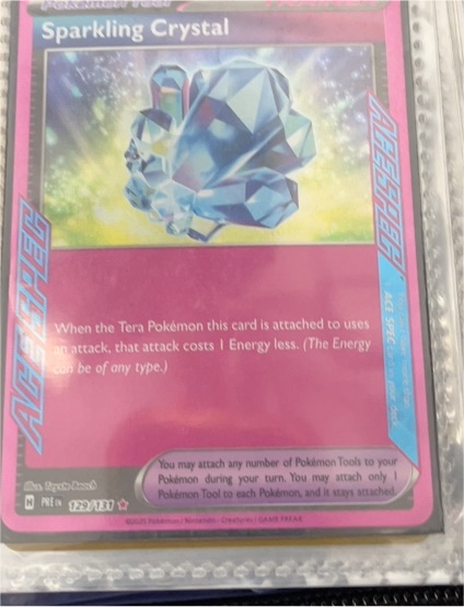 2022 Pokémon TCG Prismatic Evolutions #129 Sparkling Crystal — front
