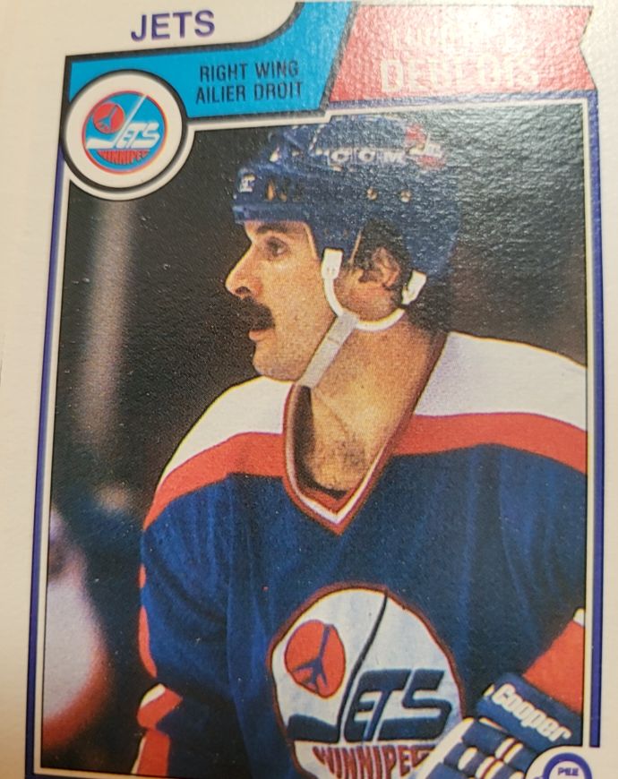 1983-84 O-Pee-Chee #383 Lucien DeBlois Winnipeg Jets — front