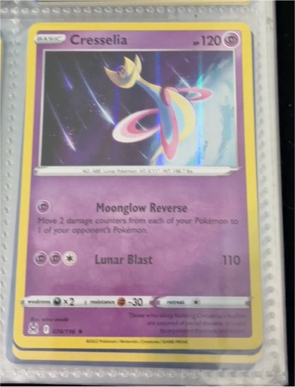 2022 Pokémon Lost Origin #74 Cresselia — front