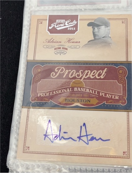 2011 Playoff Prime Cuts Prospect Signatures #AHO Adrian Houser — front