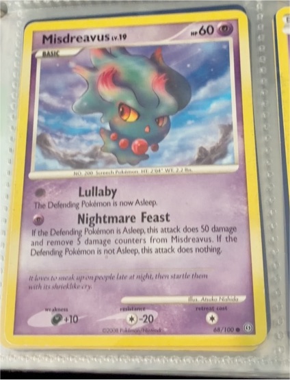 2008 Pokémon Diamond & Pearl Stormfront #68 Misdreavus — front