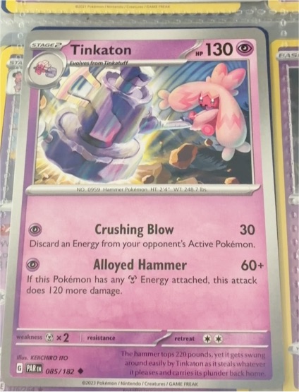 2023 Pokémon TCG Paradox Rift #085 Tinkaton — front