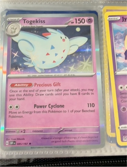 2023 Pokémon SV03 Obsidian Flames #085 Togekiss — front