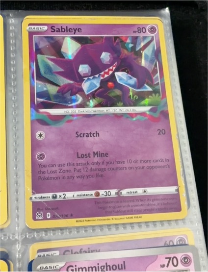 2022 Lost Origin #070 Sableye — front