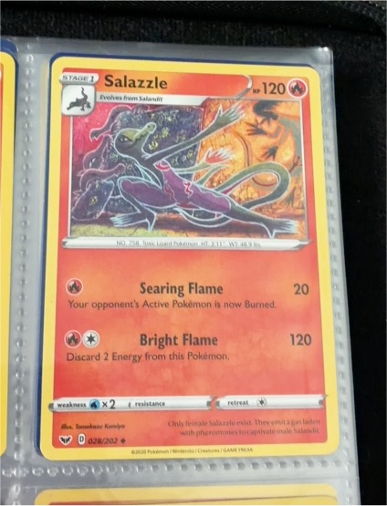 2020 Pokémon Sword & Shield Base Set #028 Salazzle — front