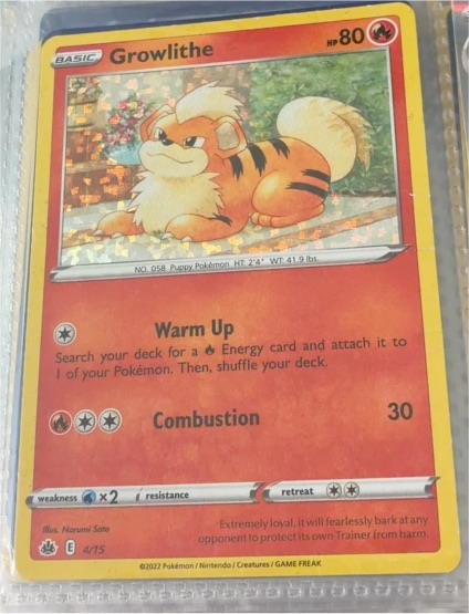 2022 Pokémon McDonald's Promo #4 Growlithe — front